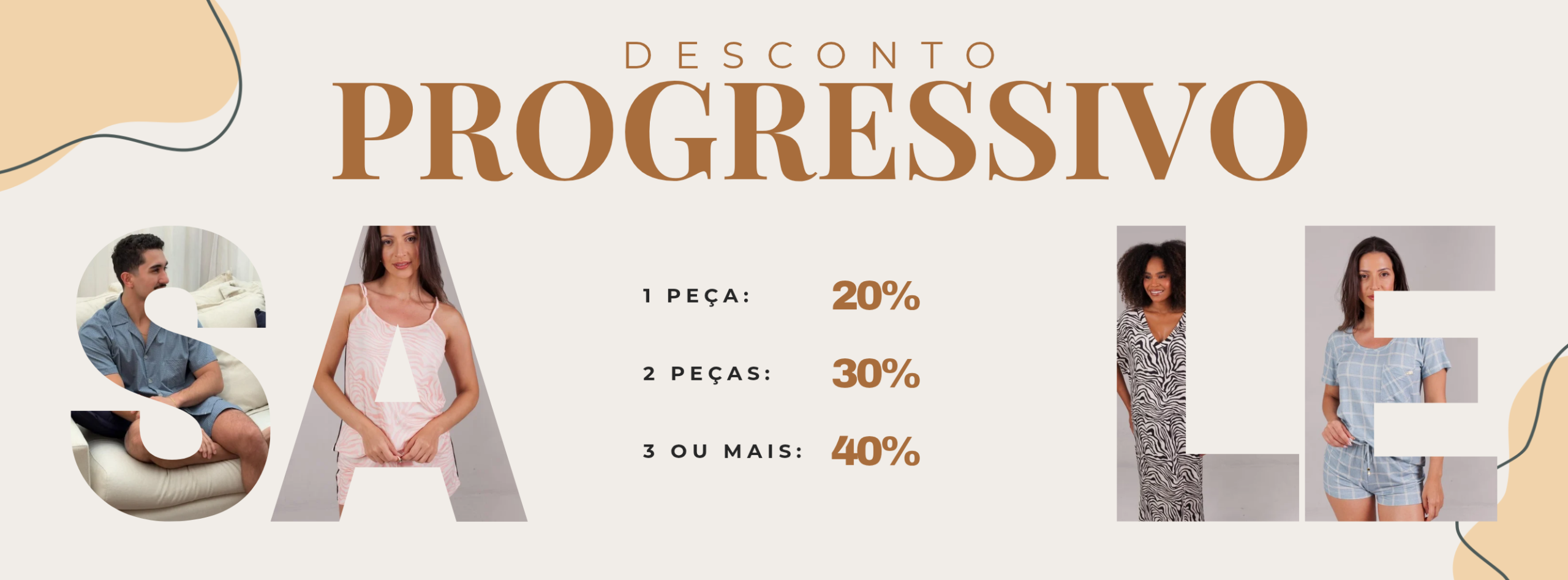 Sale Verão 2026 - Pijamas com até 40% de desconto!
